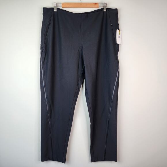 Tail Aubrianna Pull-on Golf Pant w/ Piping Onyx Black Size 18 NWT - Picture 2 of 10